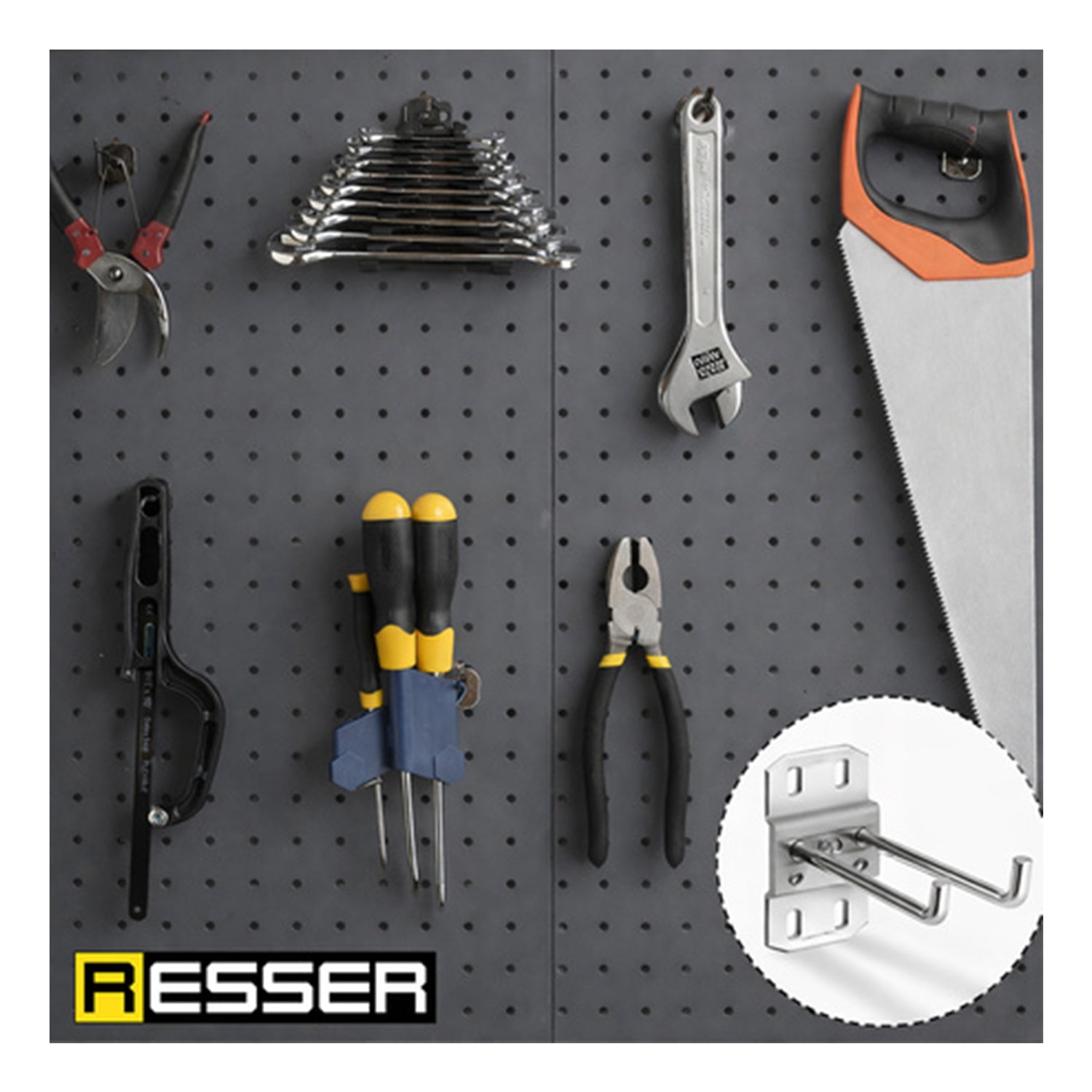 CLEMA CARLIG SUPORT SCULE PENTRU PANOU ORGANIZATOR 75x6 MM