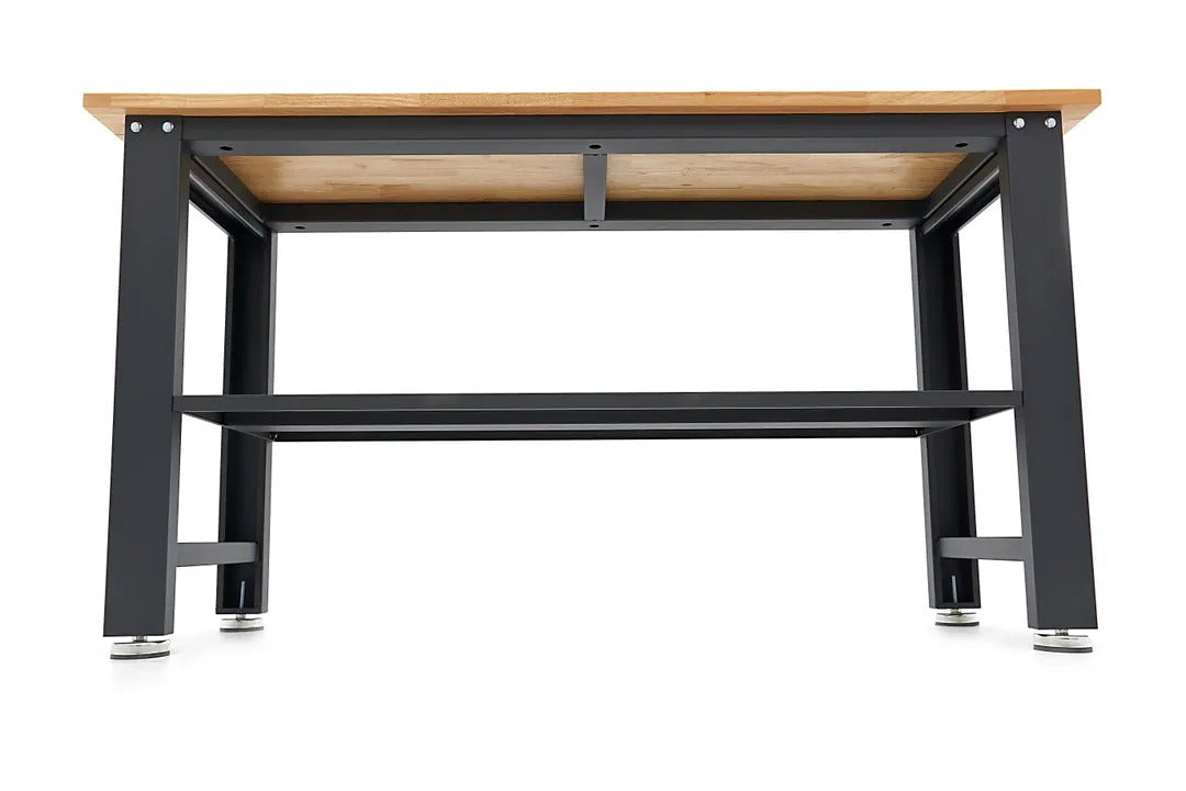 BANC DE LUCRU REGLABIL PE INALTIME CU BLAT DIN LEMN MASIV 160 CM HBM