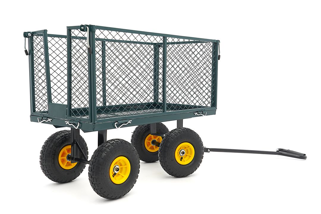 CARUCIOR TRANSPORT MARFA DE GRADINA CU OBLOANE 86 X 46 X 38CM 100KG HBM