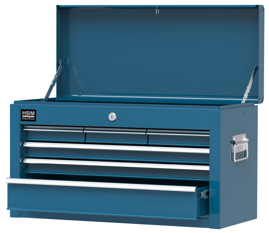 DULAP METALIC PREMIUM PENTRU SCULE, 2 PIESE, 6 SERTARE SI 2 USI, ALBASTRU, HBM, OLANDA, 61,4 X 33 X 106,4 CM