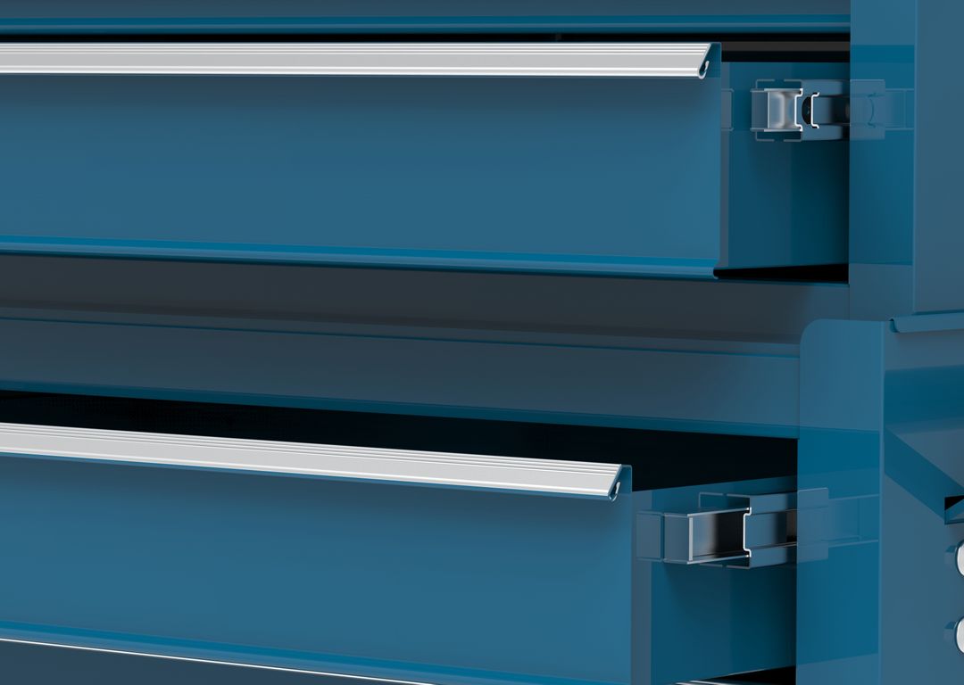 DULAP METALIC PREMIUM PENTRU SCULE, 2 PIESE, 6 SERTARE SI 2 USI, ALBASTRU, HBM, OLANDA, 61,4 X 33 X 106,4 CM