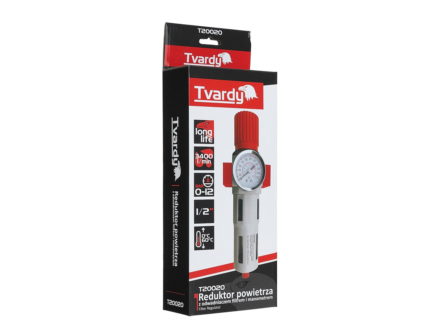 Filtru de aer cu regulator de presiune 1/2 TVARDY