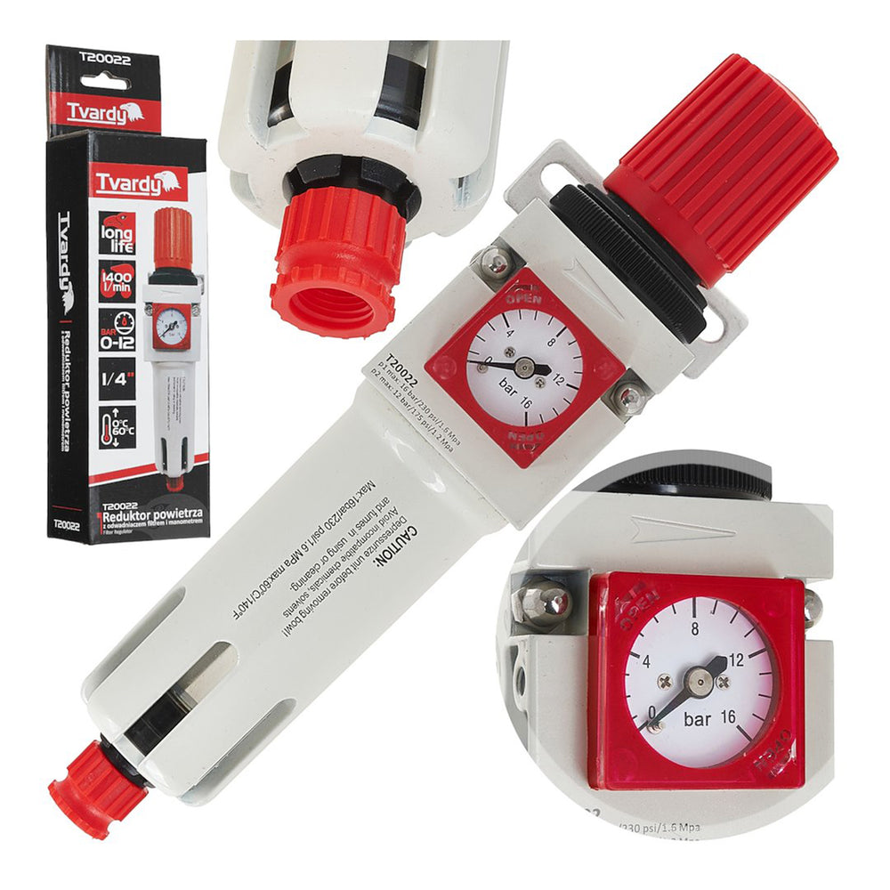 Filtru de aer cu regulator de presiune 1/4 TVARDY