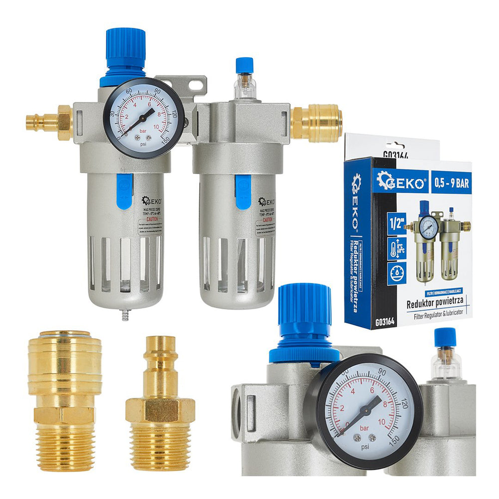 Filtru de aer cu separator de apa si lubrifiere si regulator de presiune 1/2