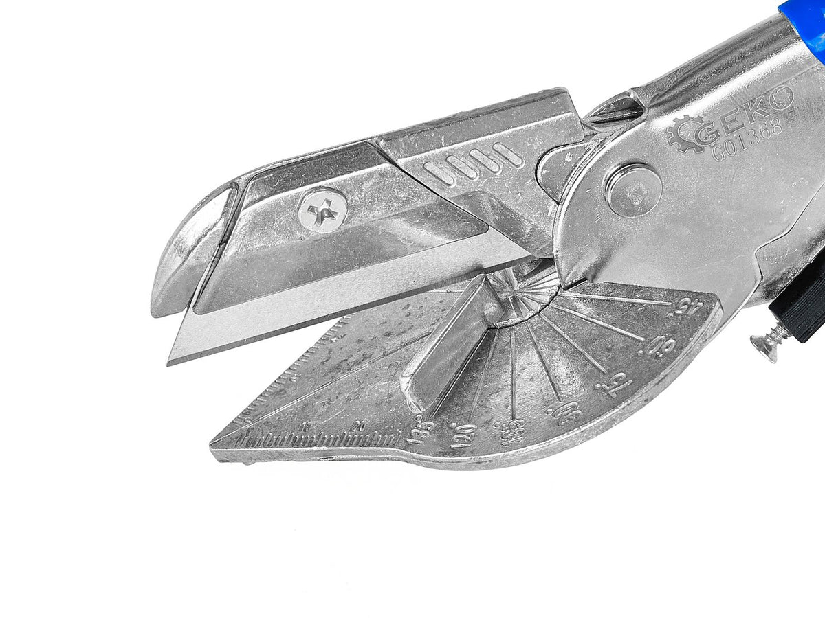 Foarfeca reglabila pentru taiere la unghi 45–135° pentru profile PVC si garnituri - 220mm - GEKO