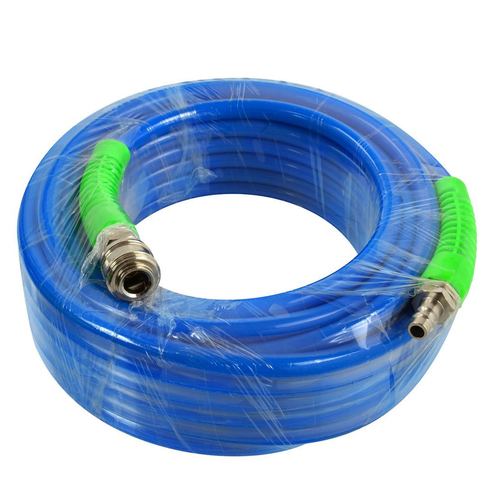 Furtun pneumatic din poliuretan armat 15m, 8 x 12 mm, cu cuple rapide 1/4" - GEKO