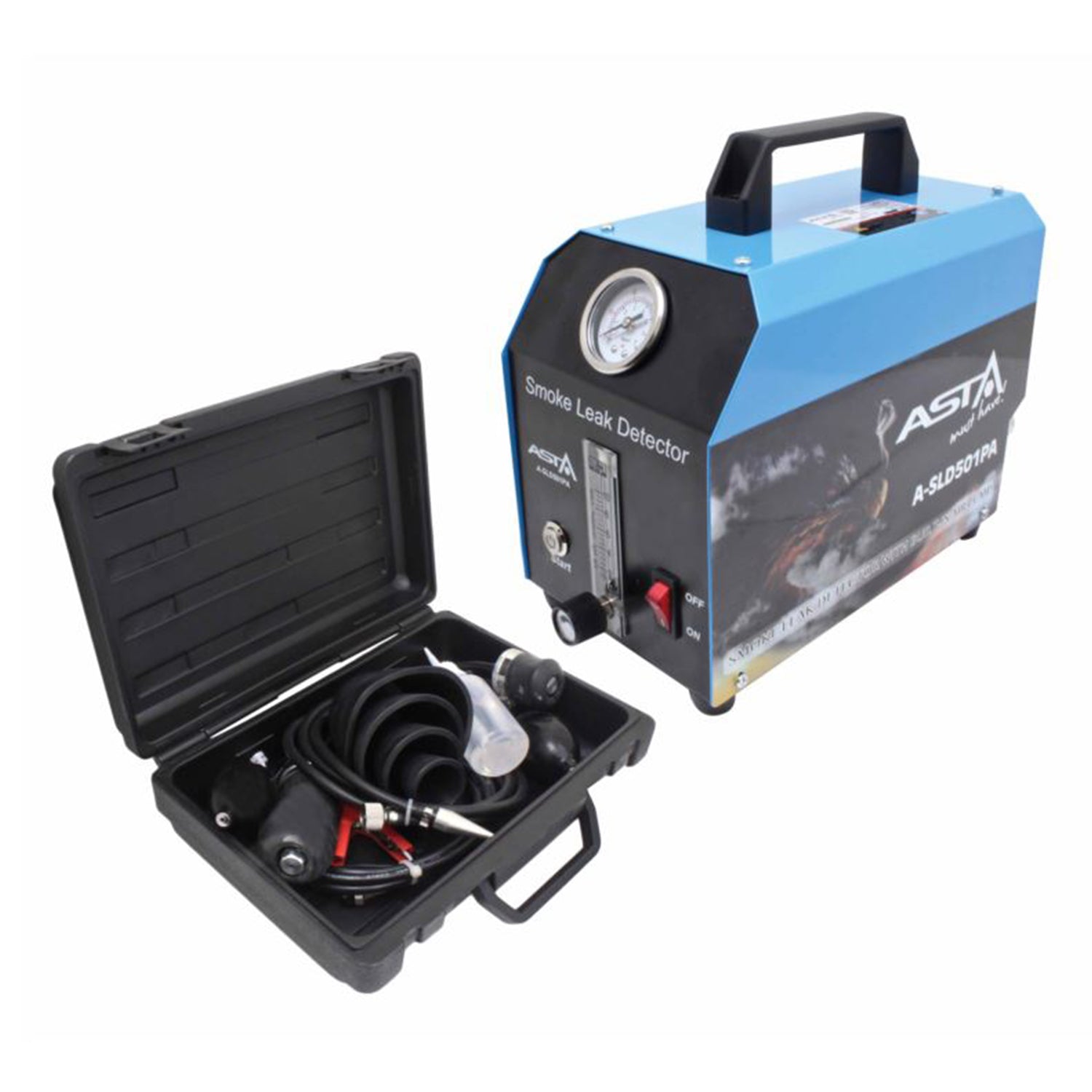 Generator de fum, tester de etanseitate pentru detectare pierderi cu accesorii ASTA