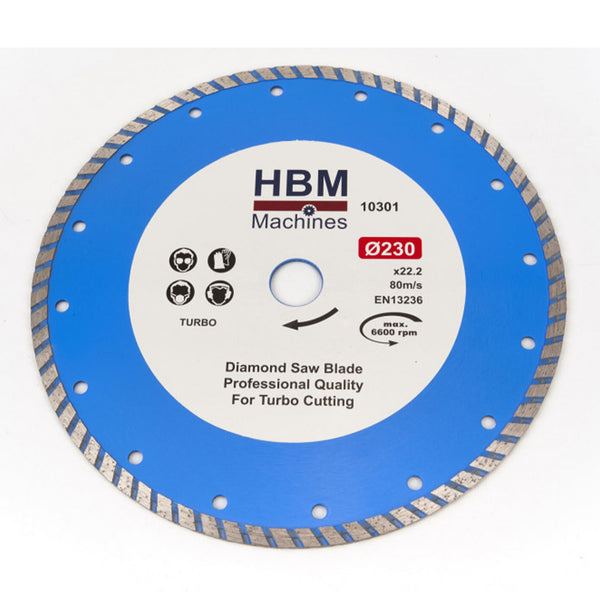 DISC DE TAIERE, DEBITARE CU DIAMANT 230MM TURBO HBM