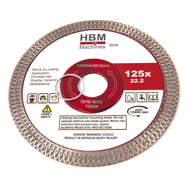 DISC PROFESIONAL DE DEBITAT TAIAT CU DIAMANT 125MM HBM