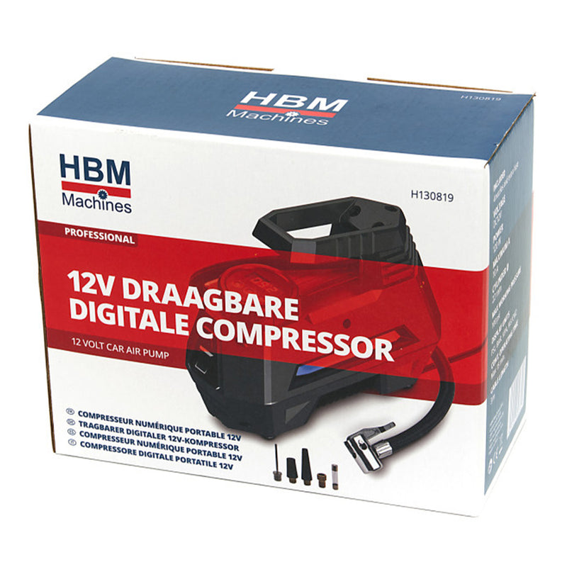 COMPRESOR AUTO PORTABIL CU ALIMENTARE 12V AFISAJ DIGITAL HBM