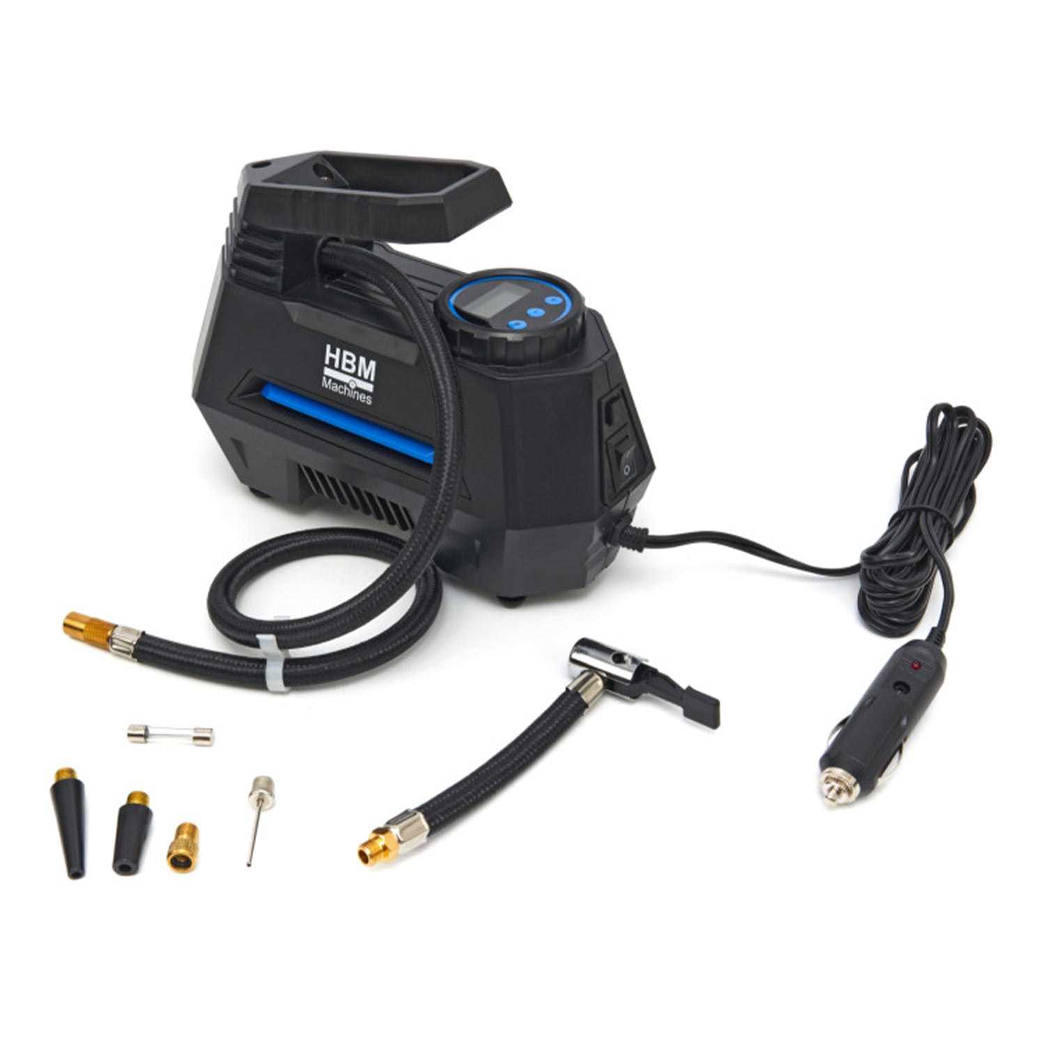 COMPRESOR AUTO PORTABIL CU ALIMENTARE 12V AFISAJ DIGITAL HBM