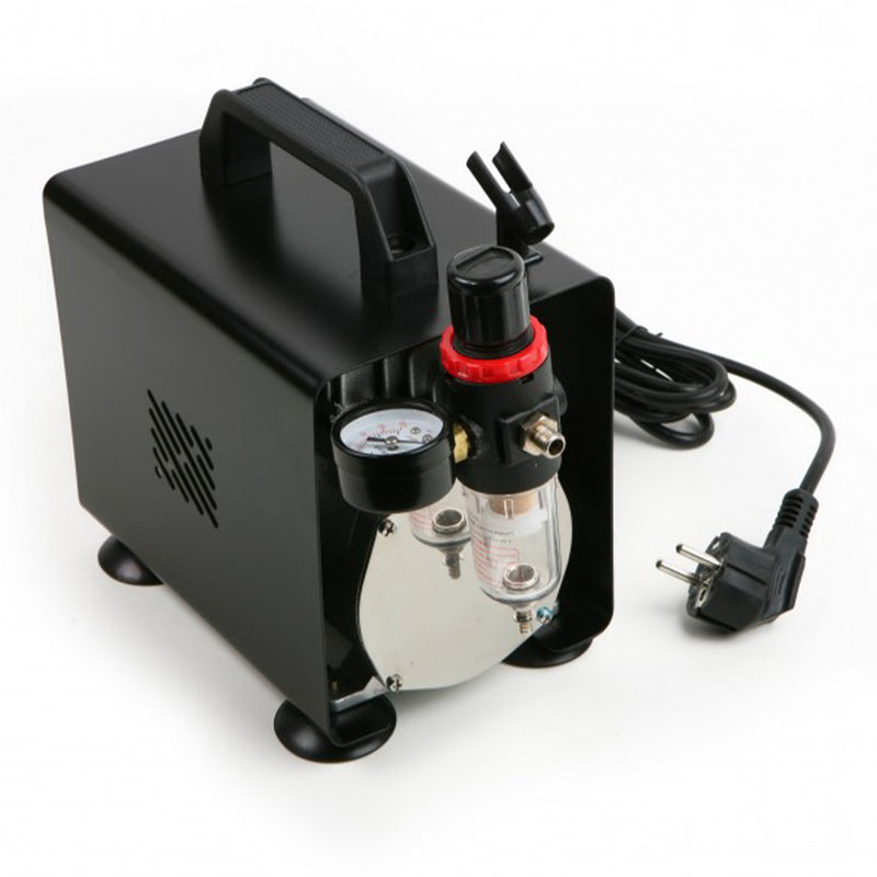 COMPRESOR HBM AS 18 A 150W PENTRU PISTOL AEROGRAF DE VOPSIT CU PULVERIZARE AIRBRUSH