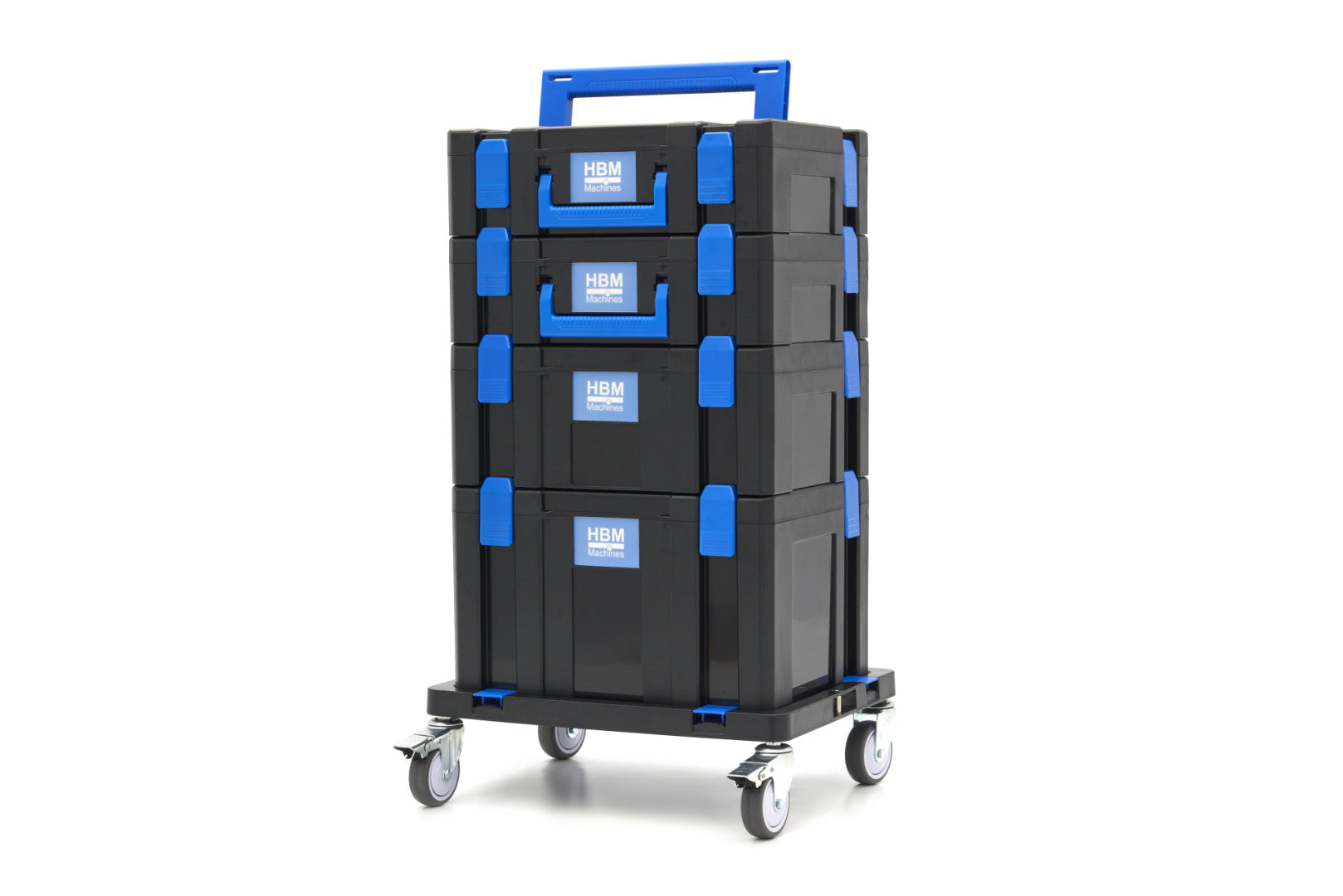 SET CUTII CU SCULE 105 PIESE SI PLATFORMA CU ROTI HBM