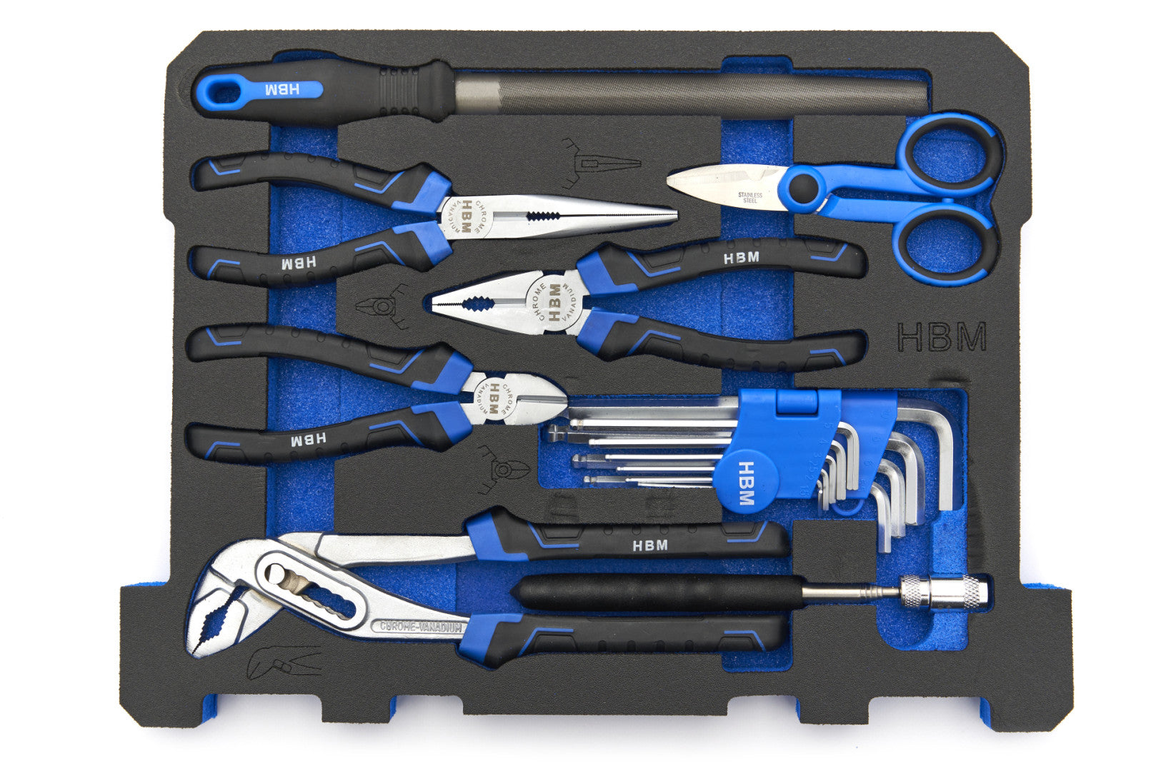 SET CUTII CU SCULE 105 PIESE SI PLATFORMA CU ROTI HBM