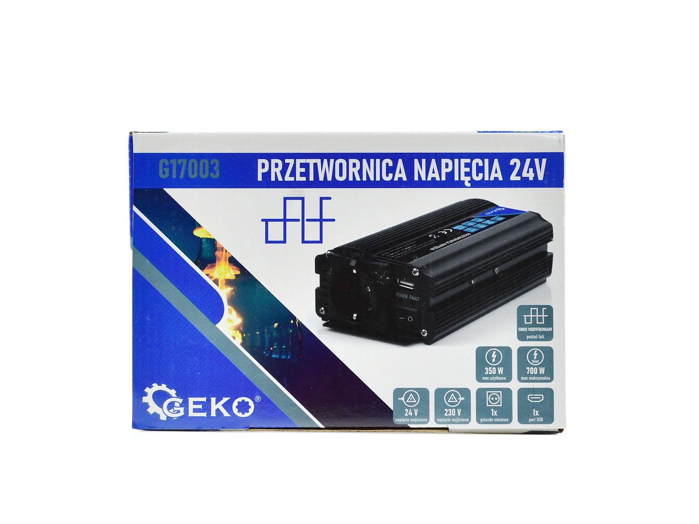 Invertor de tensiune 24-220V 350/700W