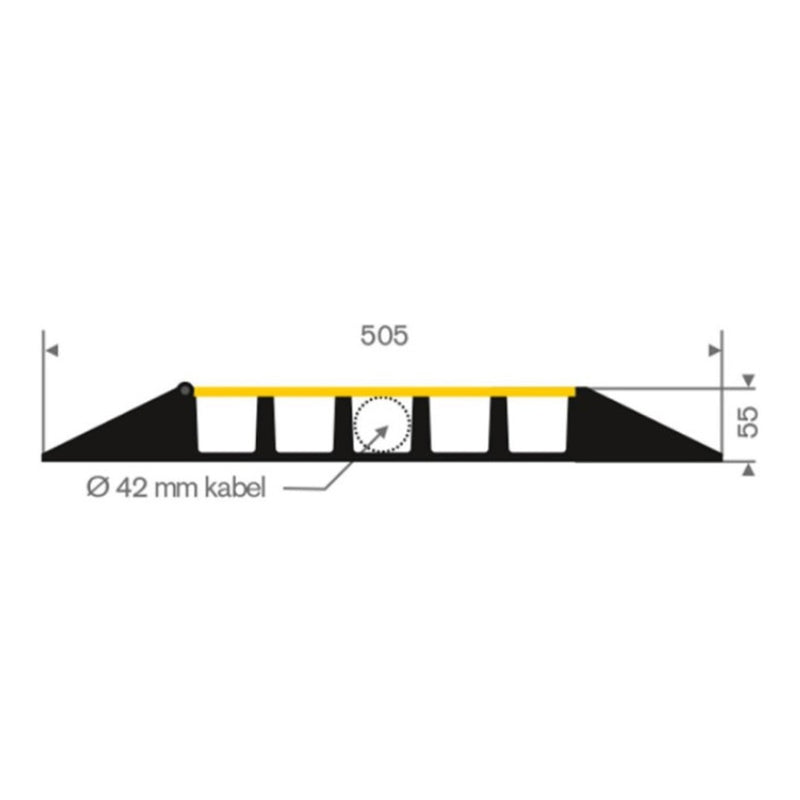 LIMITATOR DE VITEZA PRAG CU TRECERE PT CABLU ELECTRIC 5 CANALE 80CM