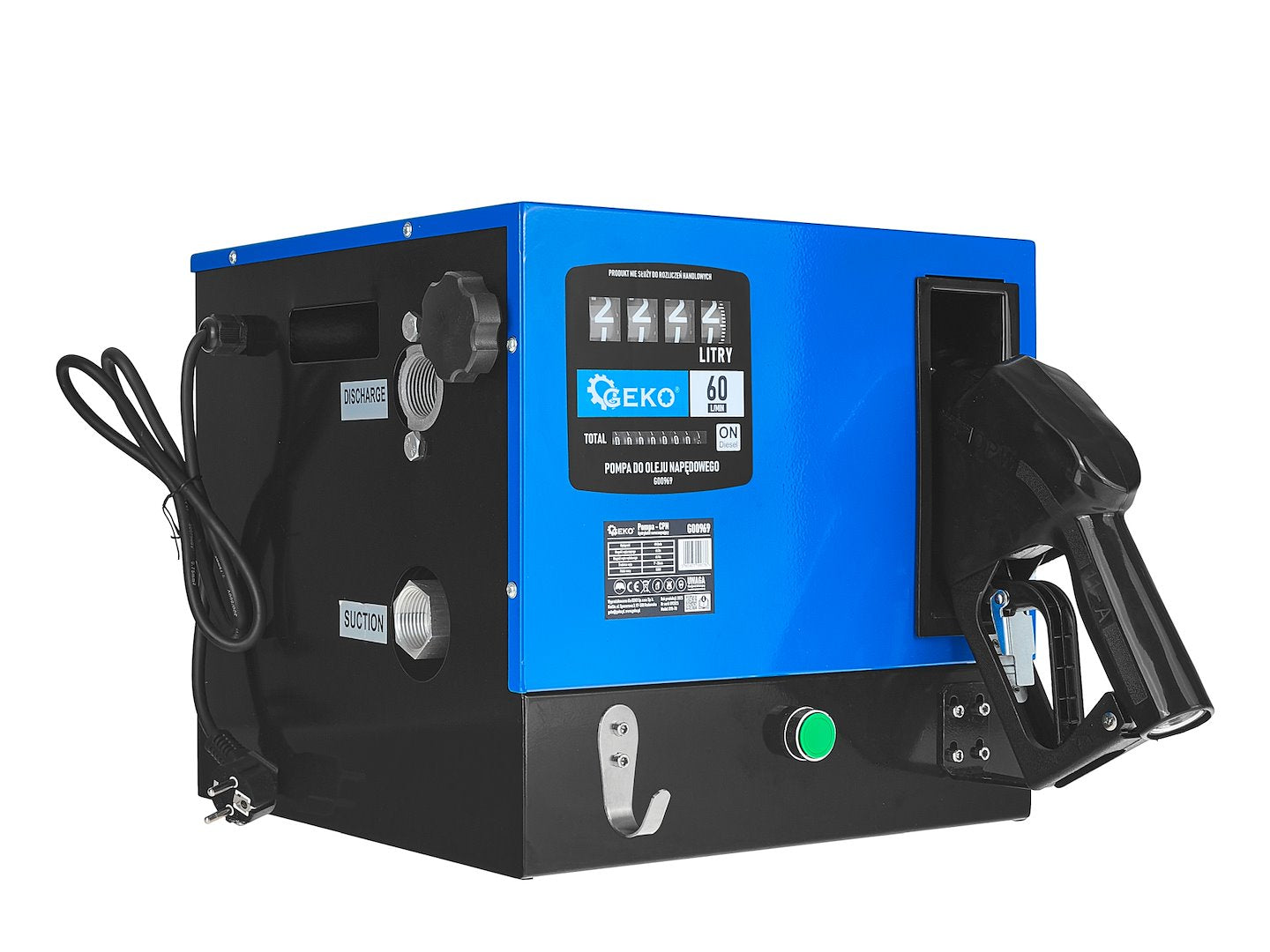 Kit pompa autoamorsanta pentru transfer motorina cu contor si filtru 60l/min 550W GEKO