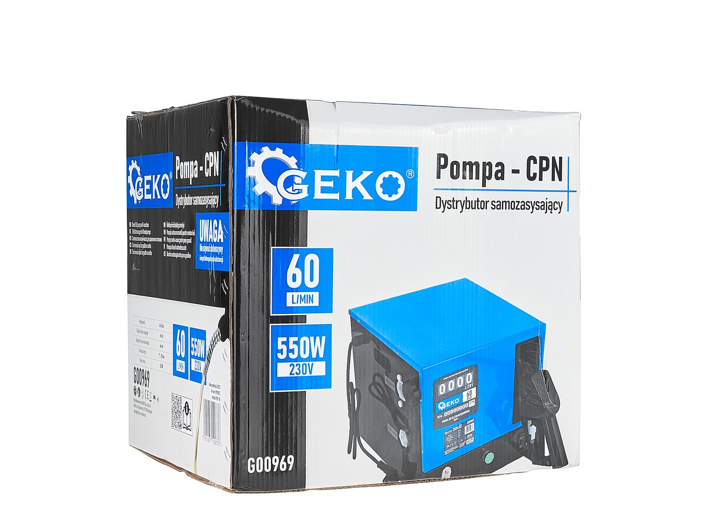 Kit pompa autoamorsanta pentru transfer motorina cu contor si filtru 60l/min 550W GEKO