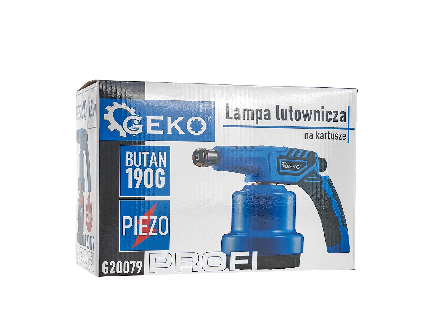 Lampa de lipit metal pe gaz cu piezo 190g, flacara regabila 1200°C - GEKO