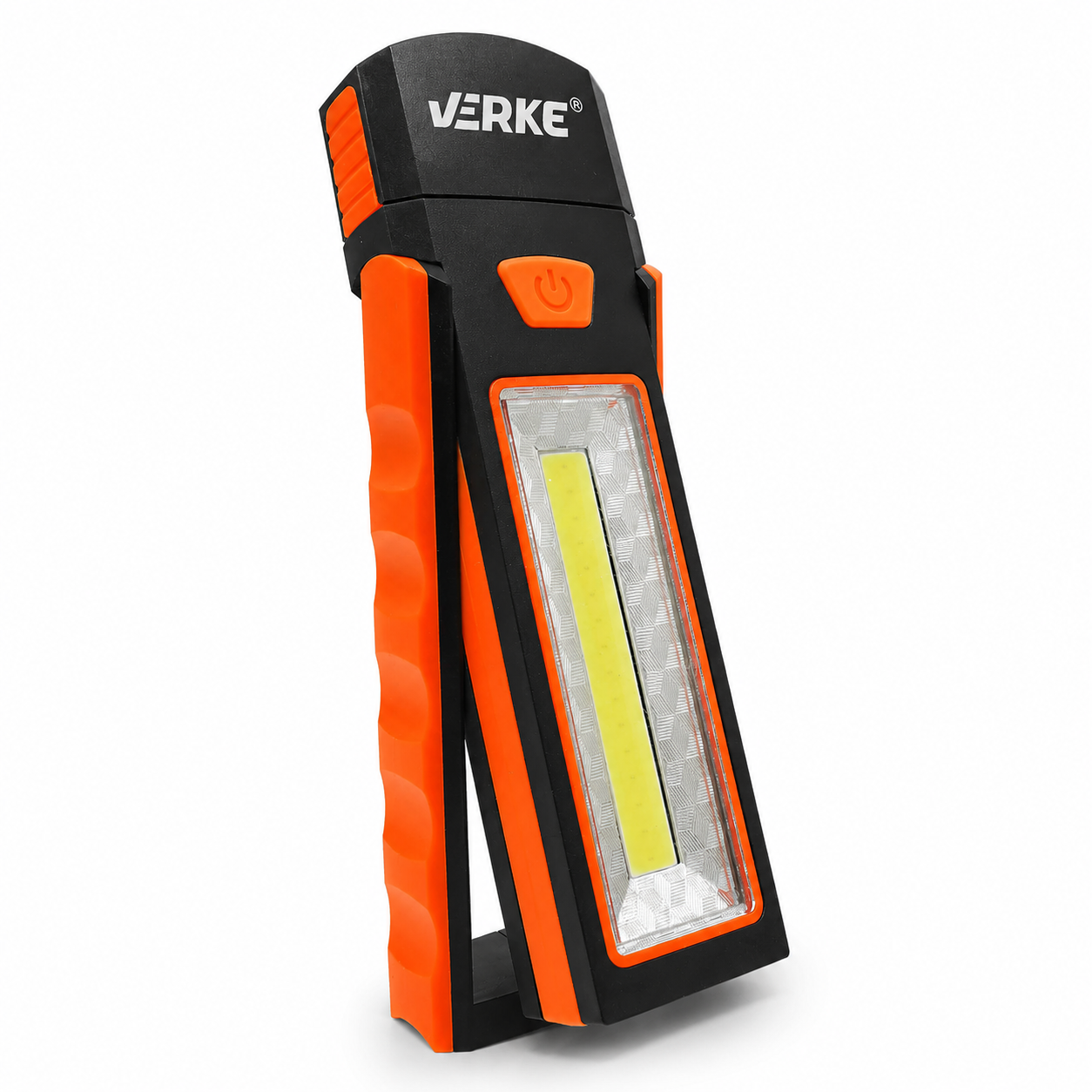Lampa de lucru LED COB 160lm + 50lm VERKE - magnetica, cu carlig, cap rotativ 90°