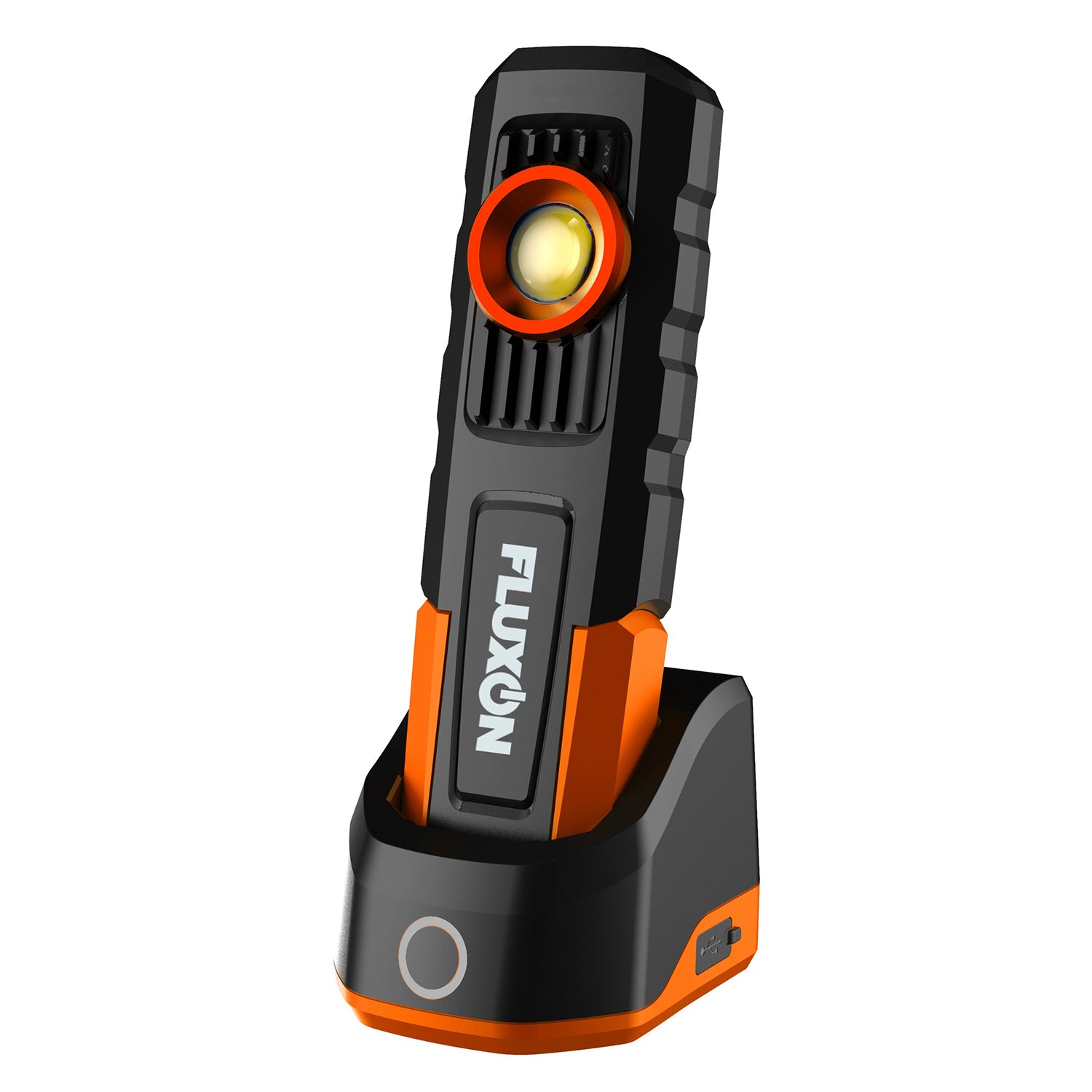 Lampa de lucru LED fluxon cu statie de incarcare, 600lm, acumulator 4400 mah, magnet