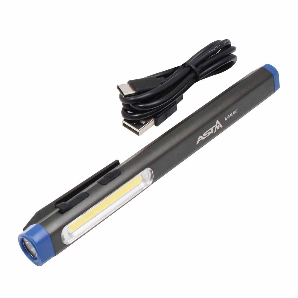 Lampa LED COB cu acumulator tip stilou 300 lumeni ASTA