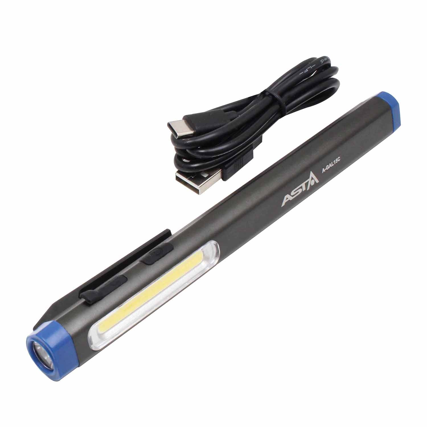 Lampa LED COB cu acumulator tip stilou 300 lumeni ASTA