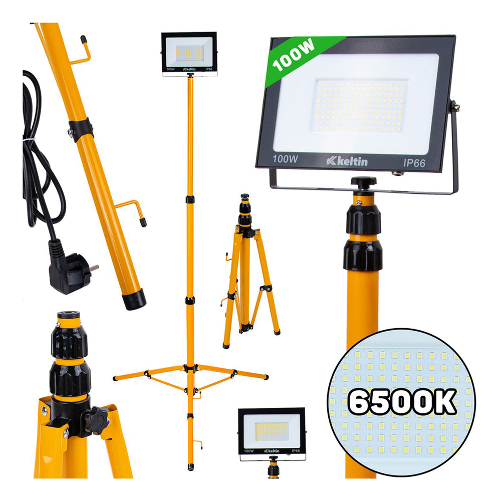 Lampa LED de lucru 100W 6500k cu stativ trepied reglabil