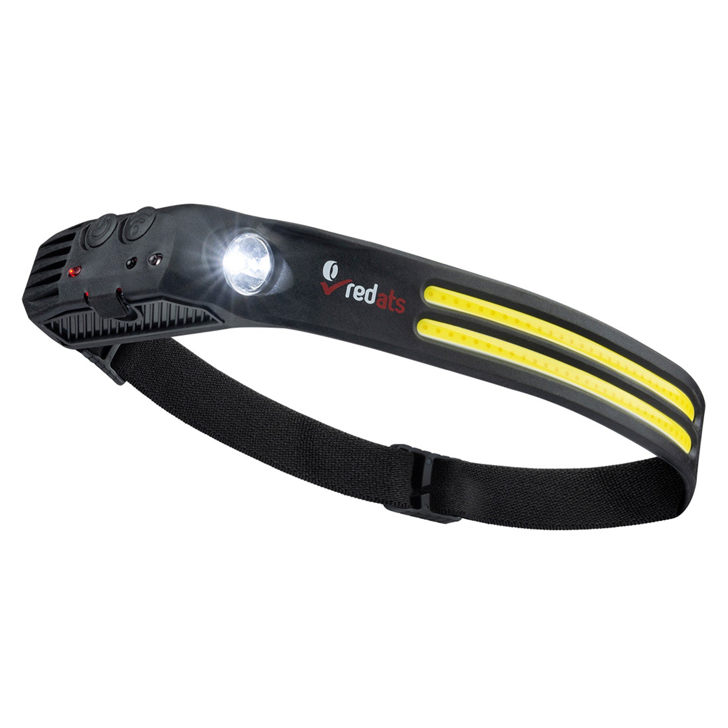 Lanterna LED frontala de cap cu senzor fh-210 – 2 dungi LED, acumulator reincarcabil 1200mah