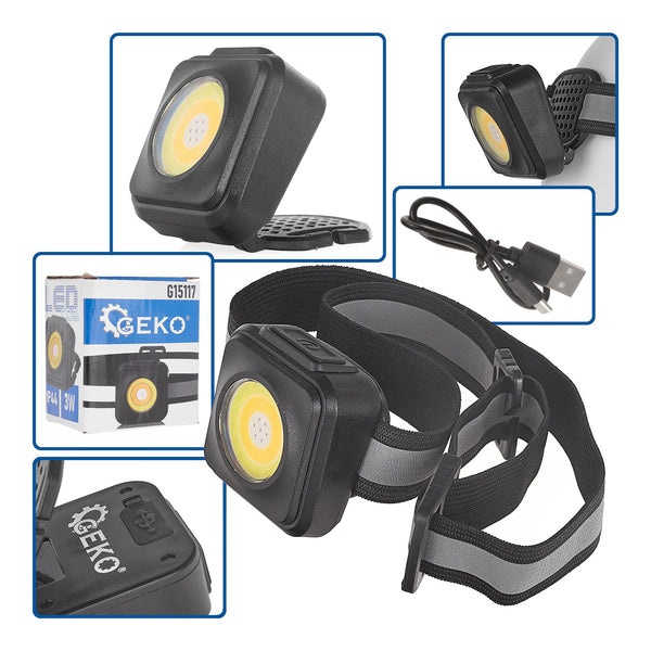 LANTERNA FRONTALA LAMPA DE CAP LED COB 3W 500mAh 500lm