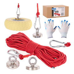 SET MAGNET NEODIM 85KG CU FUNIE 20M SI MANUSI