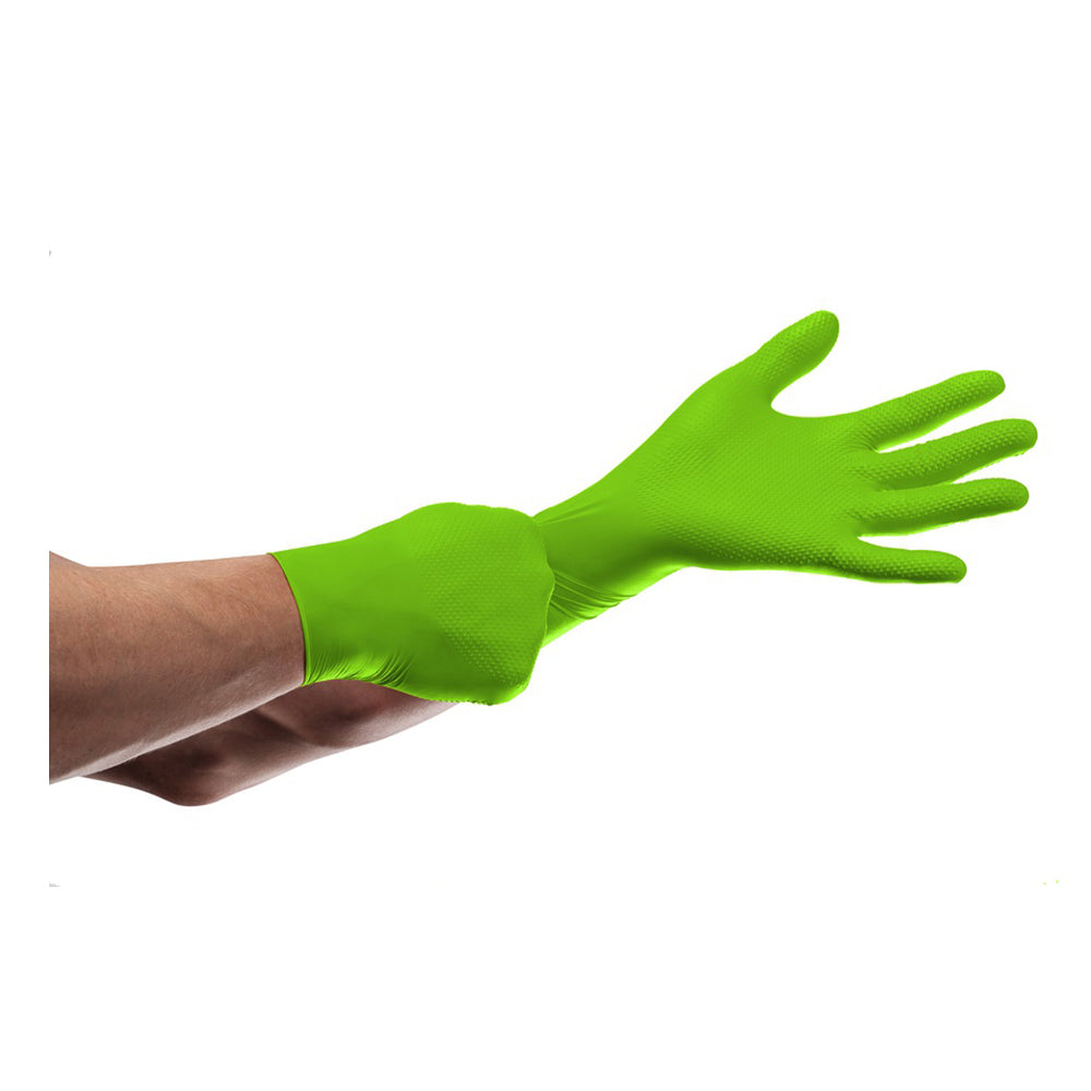 Manusi nitril premium MERCATOR gogrip pro verde, 3D marimea m 50buc