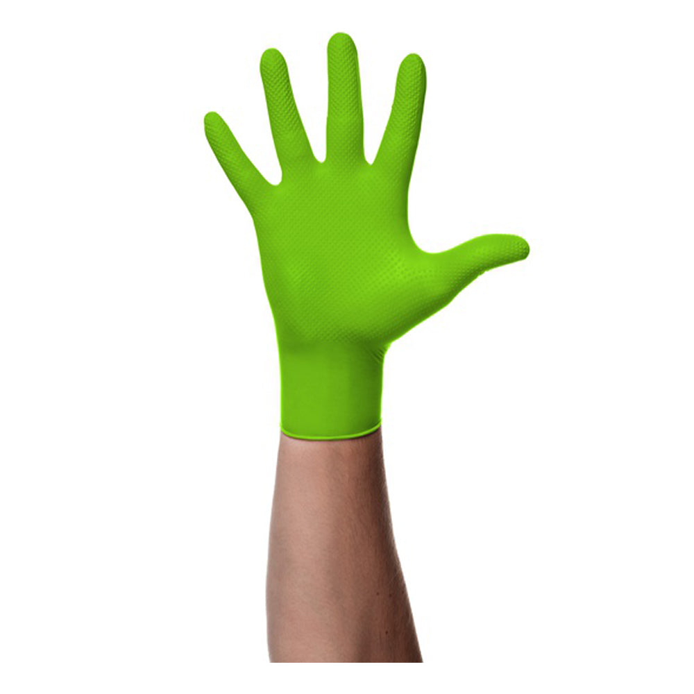 Manusi nitril premium MERCATOR gogrip pro verde, 3D marimea m 50buc