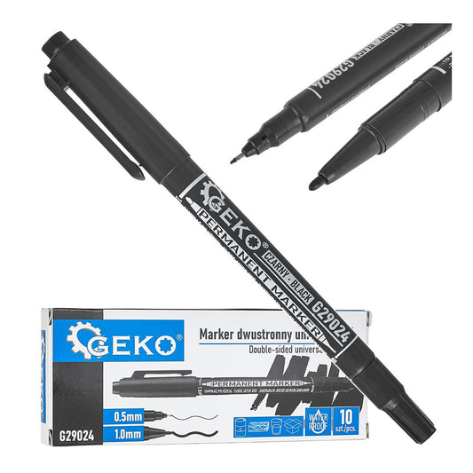 Marker negru universal permanent cu 2 capete