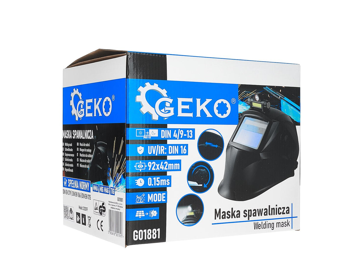 Masca de sudura automata cu lampa LED GEKO