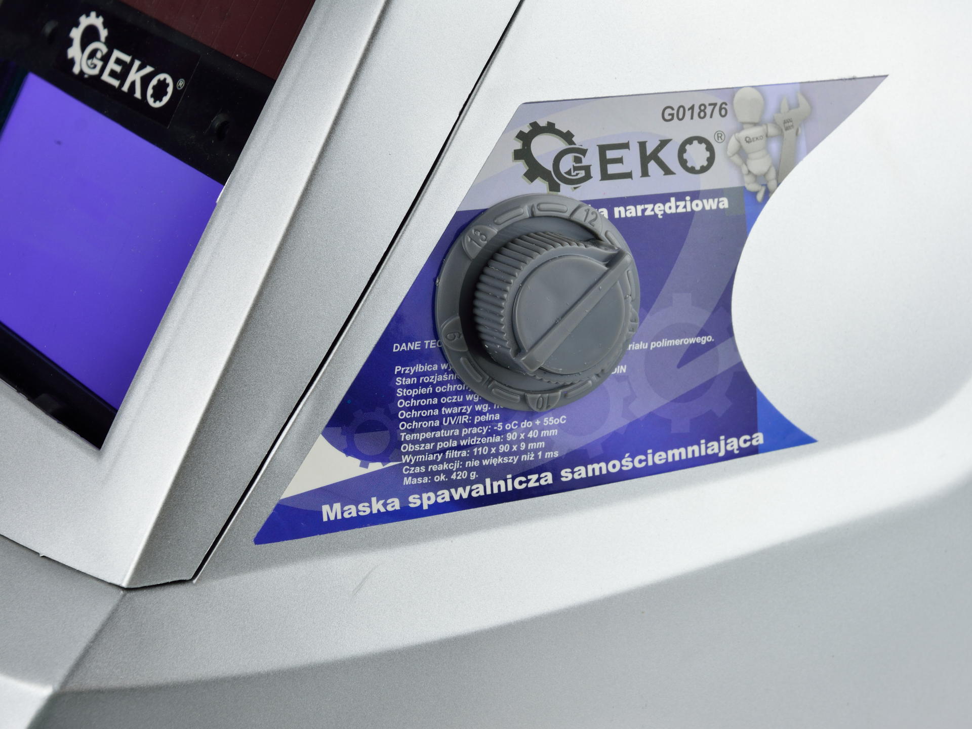 Masca de sudura cu auto-intunecare profi-grey GEKO