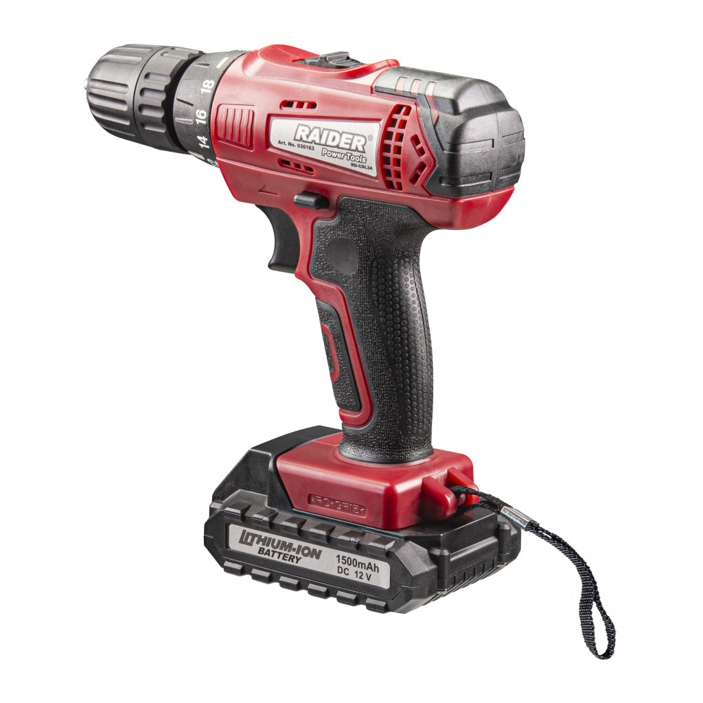 Masina de gaurit si insurubat 24NM cu acumulator 12V 2 x 1.5ah RAIDER rd-cdl34