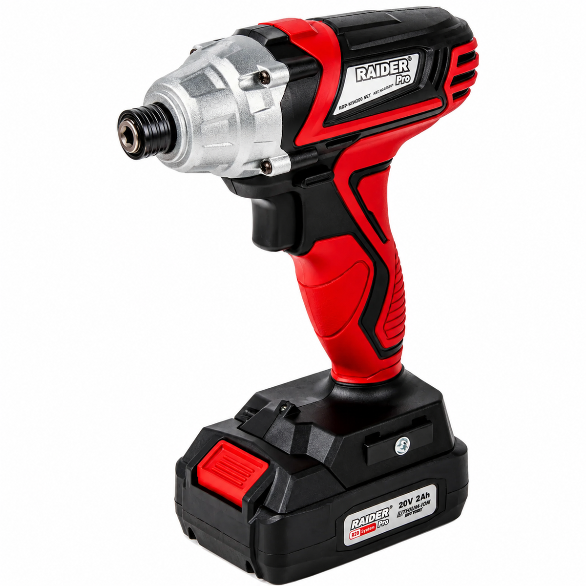 Masina de insurubat cu impact 1/4 hex 140NM 20V 2ah cu acumulator RAIDER