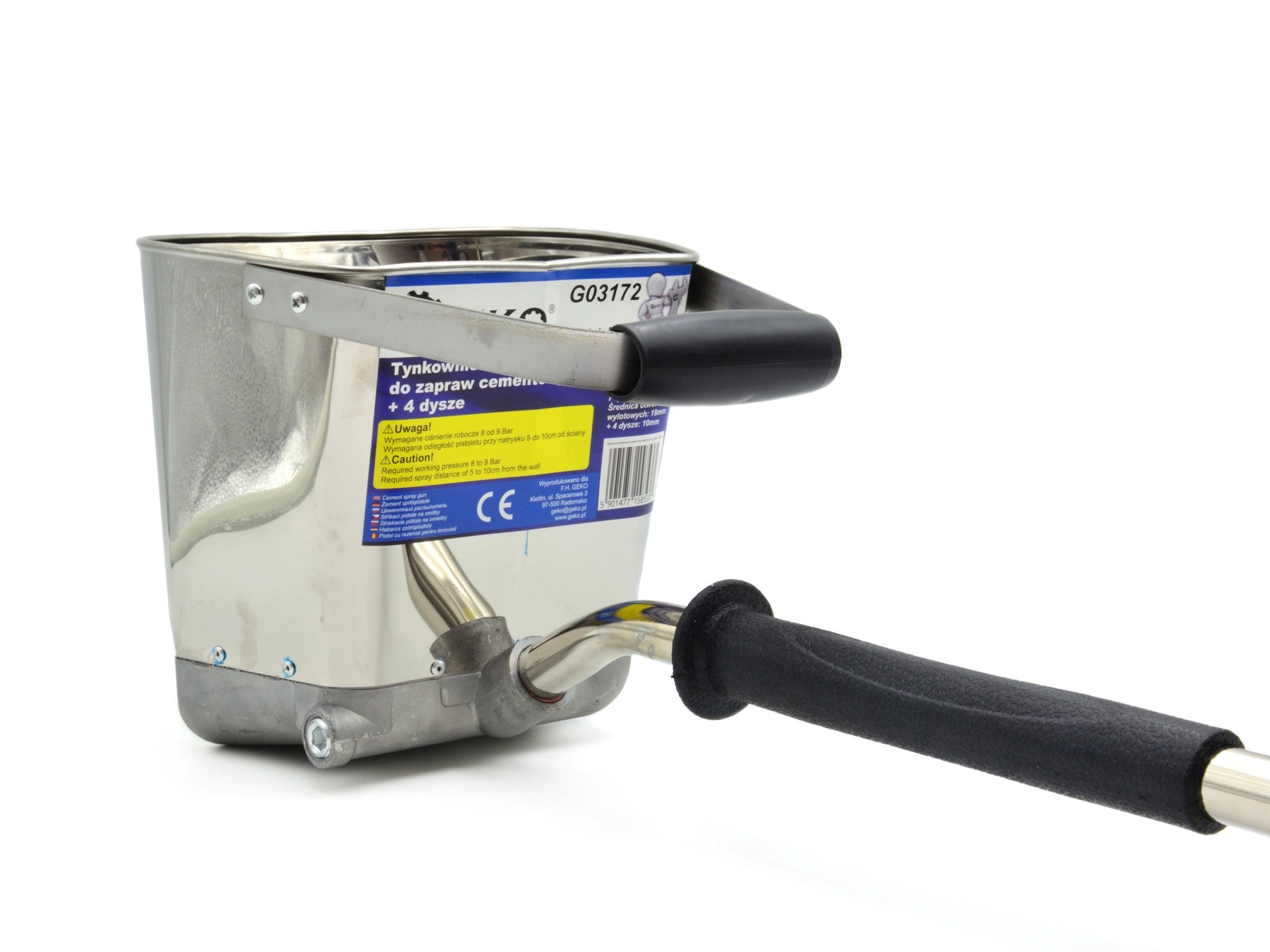 Masina pneumatica de tencuit din inox cu 4 duze