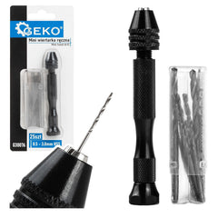Mini bormasina manuala de precizie cu set burghie HSS 25 bucati