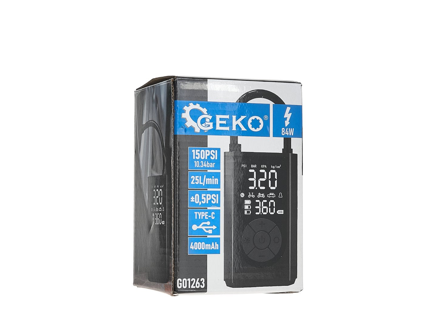 Mini compresor  portabil cu acumulator 4000mah 84w cu accesorii GEKO