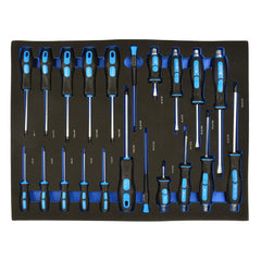 Modul dulap scule cu surubelnite  21 piese GEKO