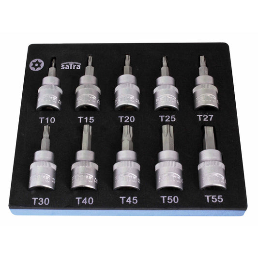 Modul dulap set biti TORX cu gaura 3/8 t10-t55 lungime 50mm