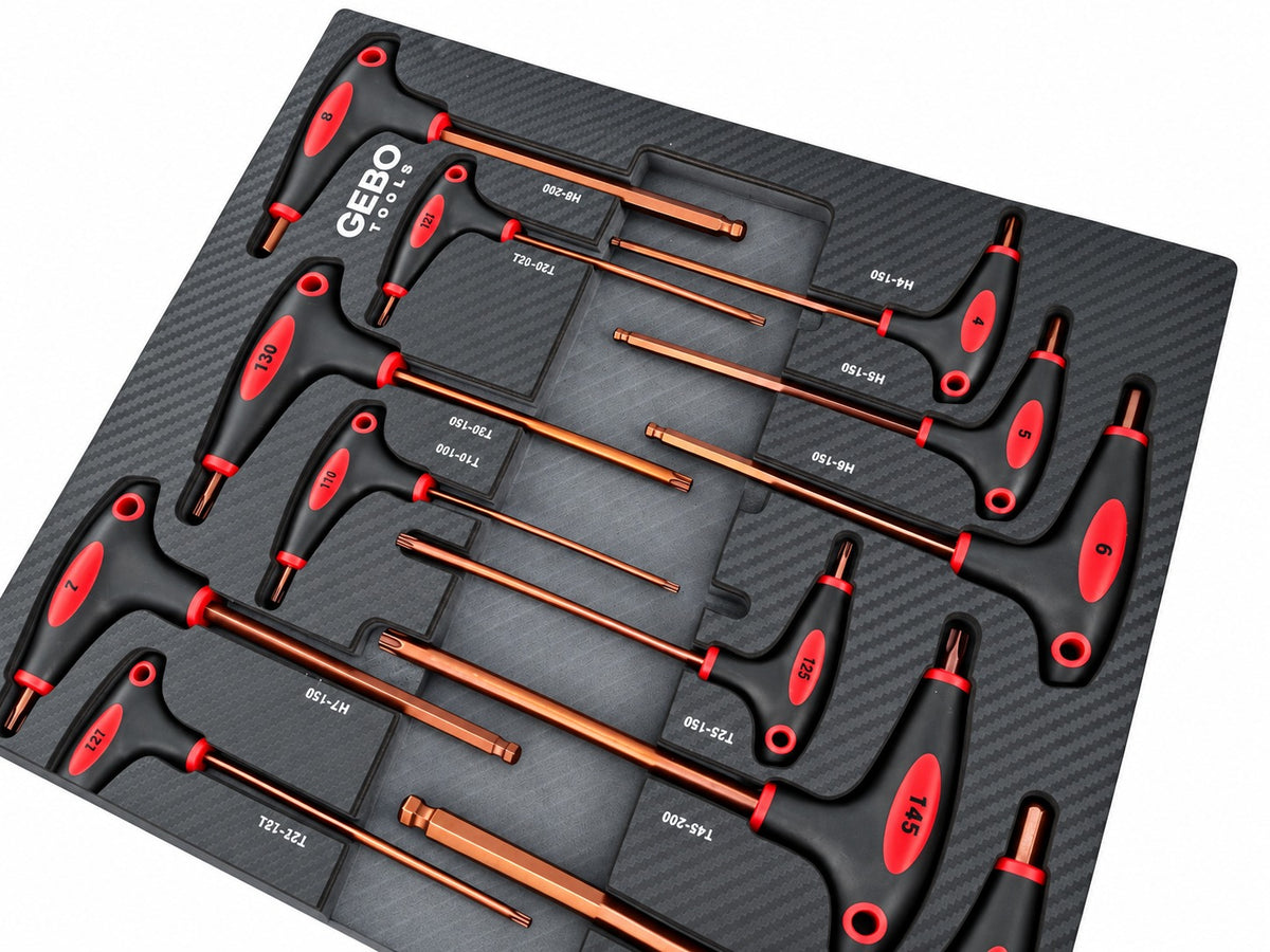 Modul dulap TORX imbus in inch cu maner t 18 piese GEBO TOOLS