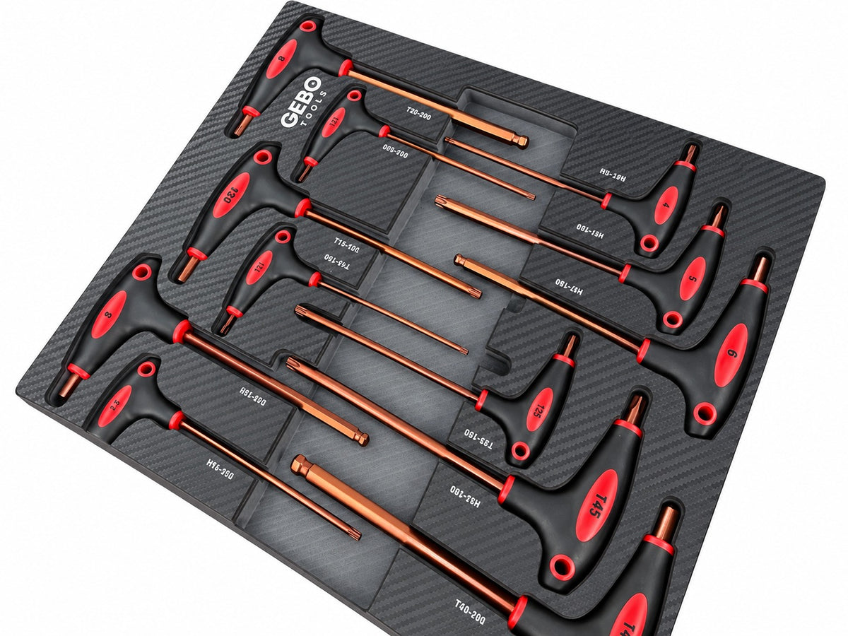 Modul dulap TORX imbus in inch cu maner t 18 piese GEBO TOOLS