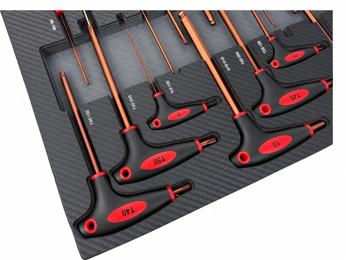 Modul dulap TORX imbus in inch cu maner t 18 piese GEBO TOOLS