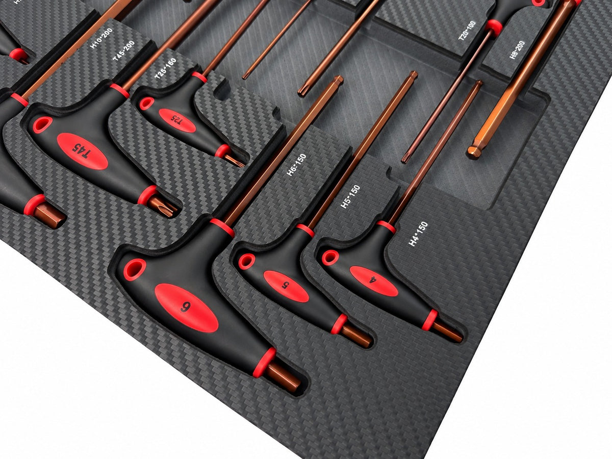 Modul dulap TORX imbus in inch cu maner t 18 piese GEBO TOOLS