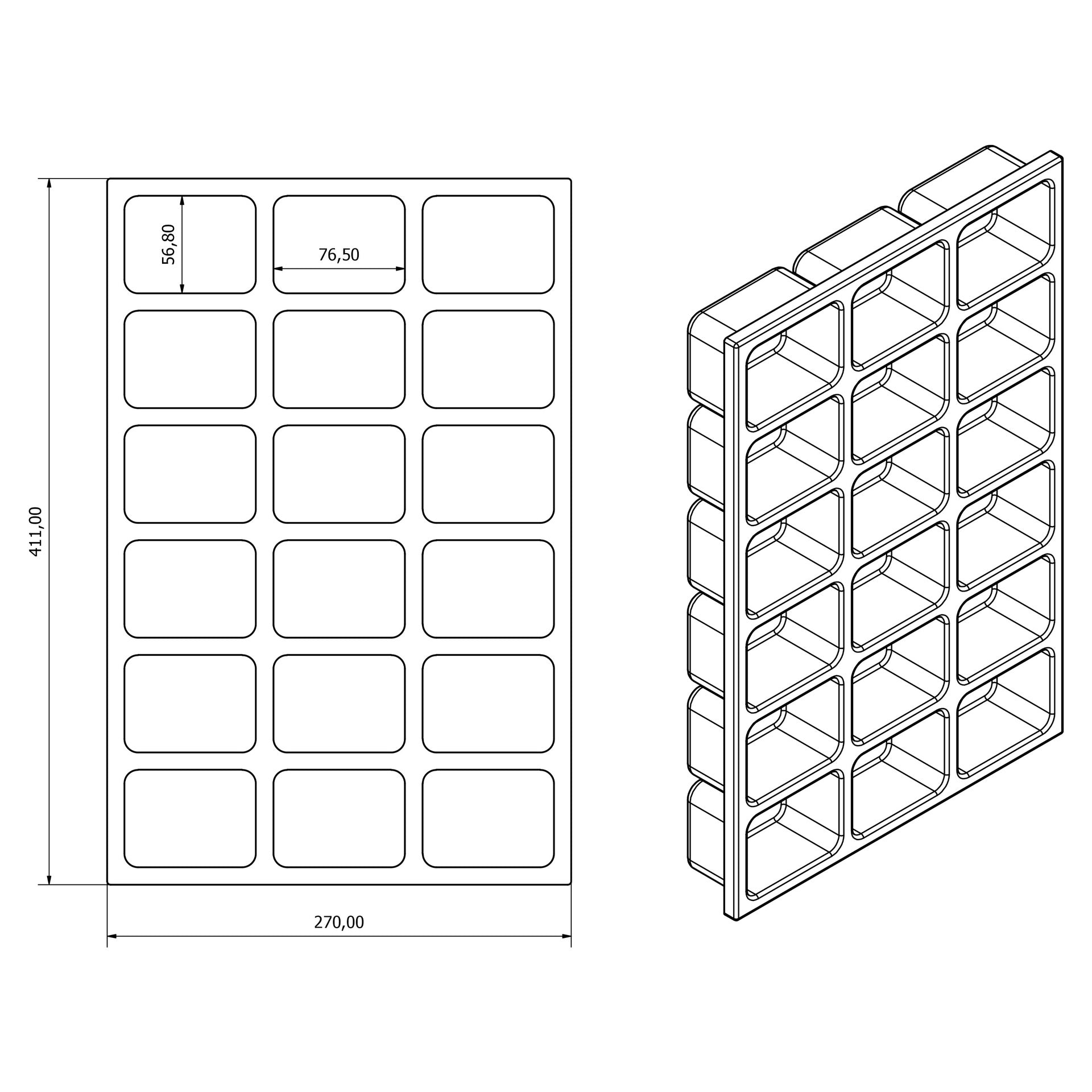 Modul tava compartimentata bullram expert, 18 compartimente din plastic rezistent pentru dulap scule