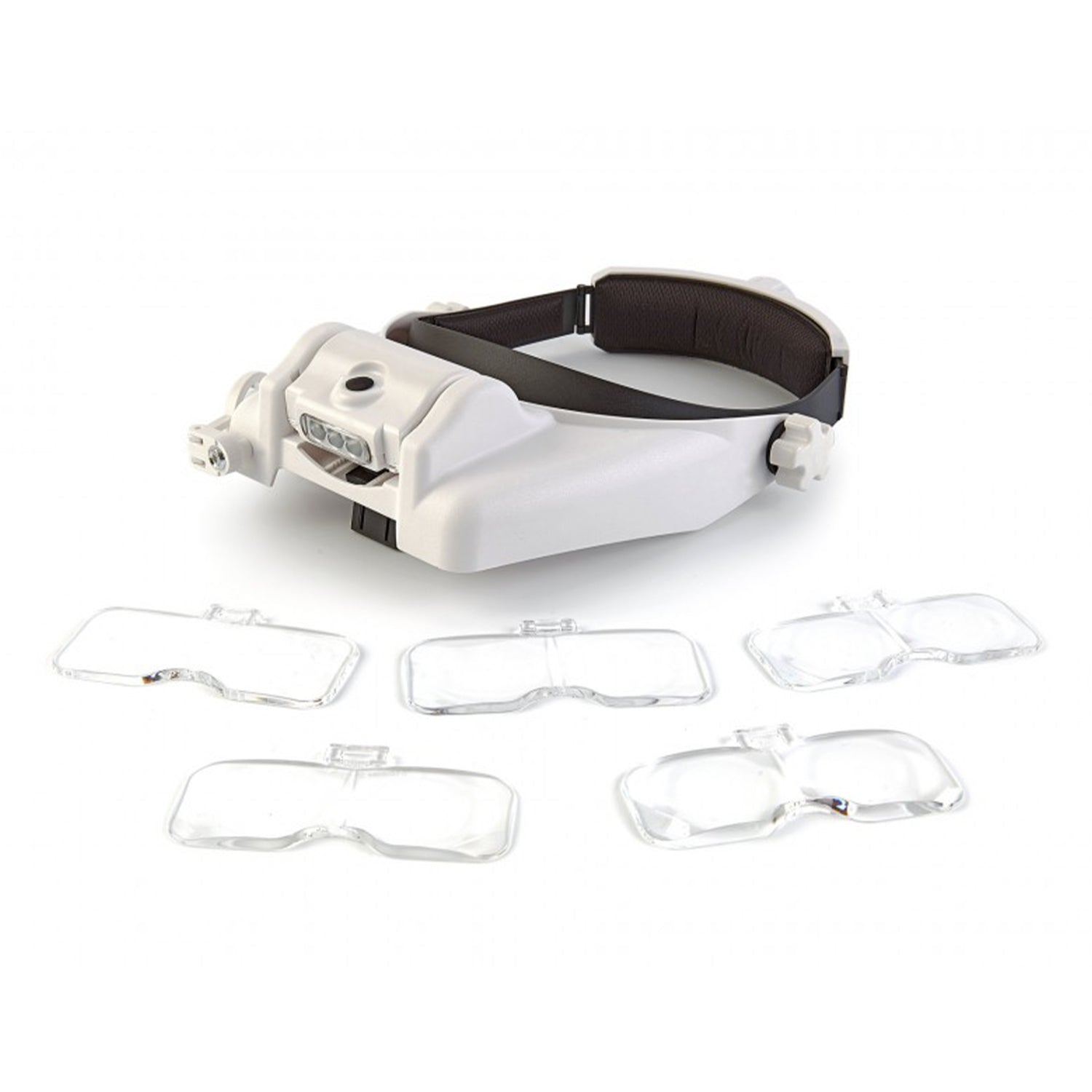 Ochelari de cap cu 5 lupe interschimbabile cu iluminare LED HBM
