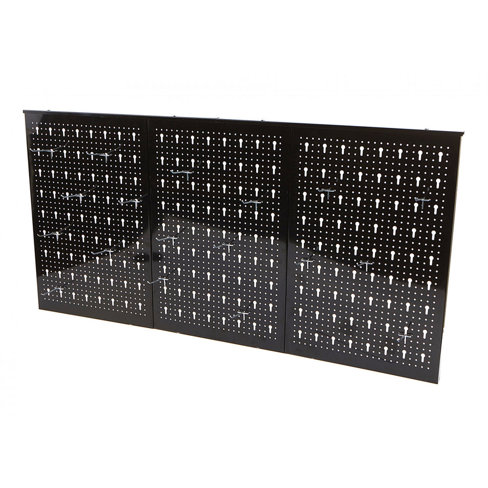 Panou metalic pentru suport organizator scule negru 60x120cm + 18 carlig metalice HBM MACHINES OLANDA
